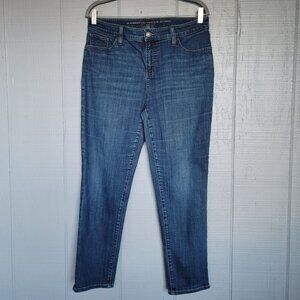 Chico's So Slimming Girlfriend Slim Ankle High-Rise Jeans. Size 10R